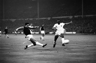 Alan Sealey scores for West Ham in the 1965 European Cup Winners' Cup final against 1860 Munich at Wembley.