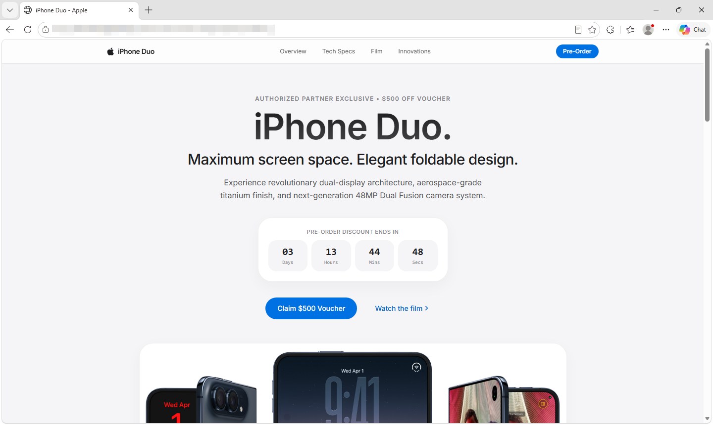 iphone duo pre-order scam from malwarebytes