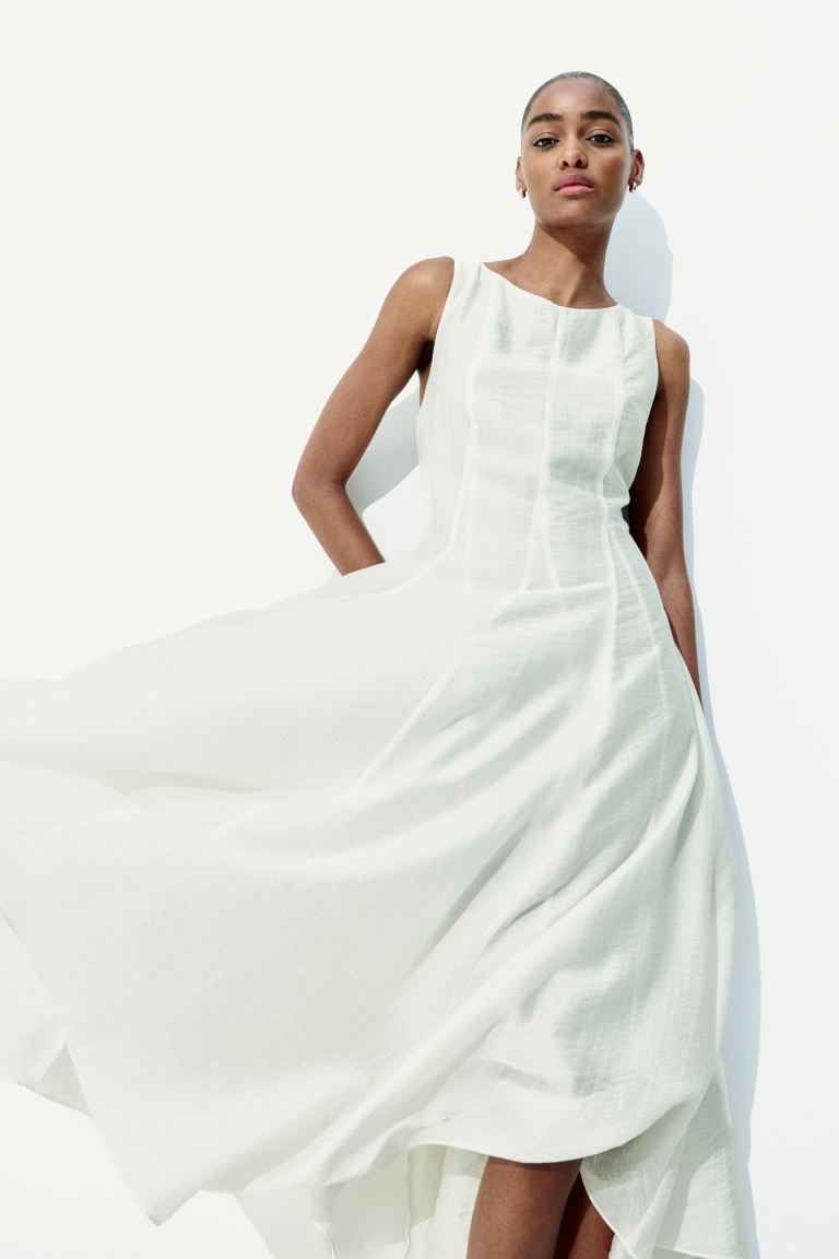 Asymmetric-Hem Dress