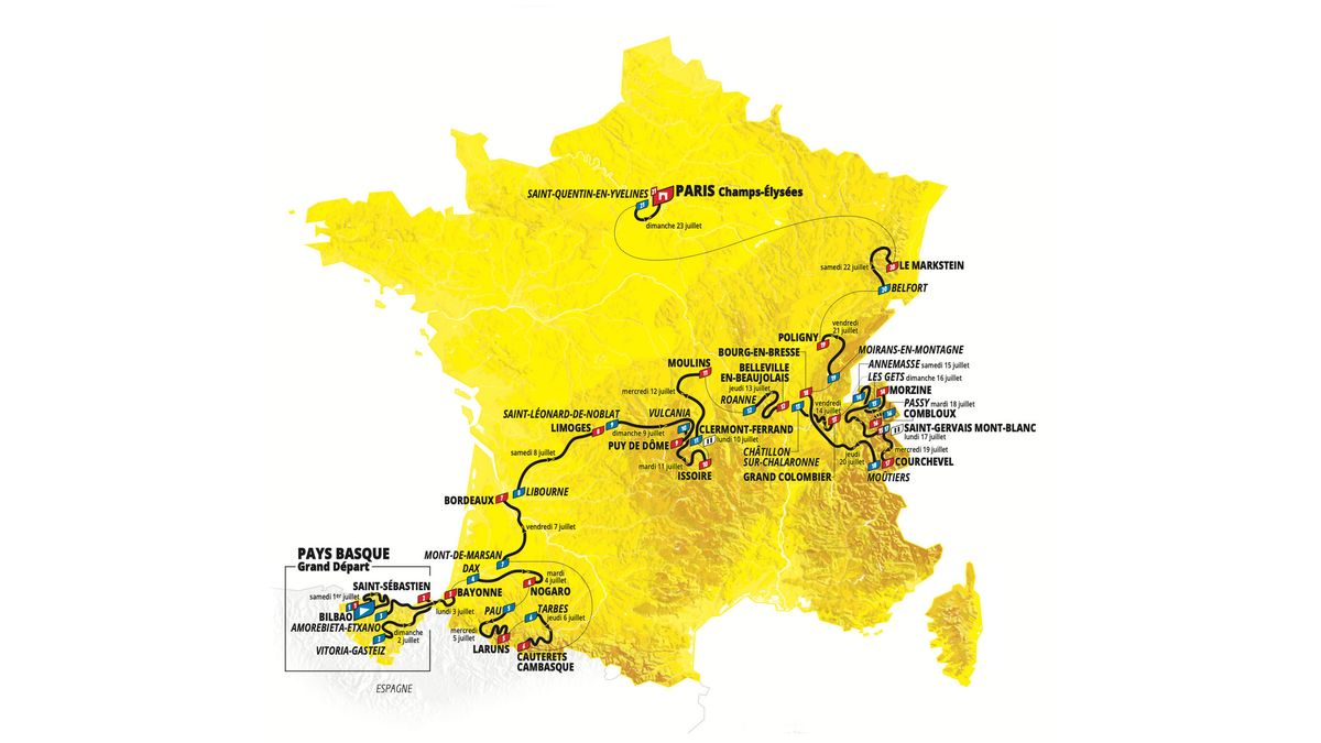 Parcours du Tour de France 2023