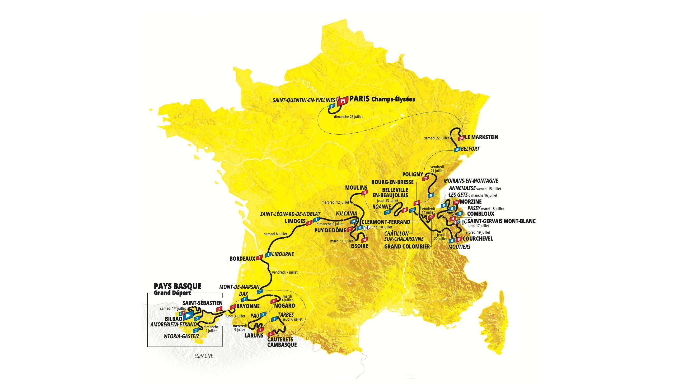 map tour de france 2023