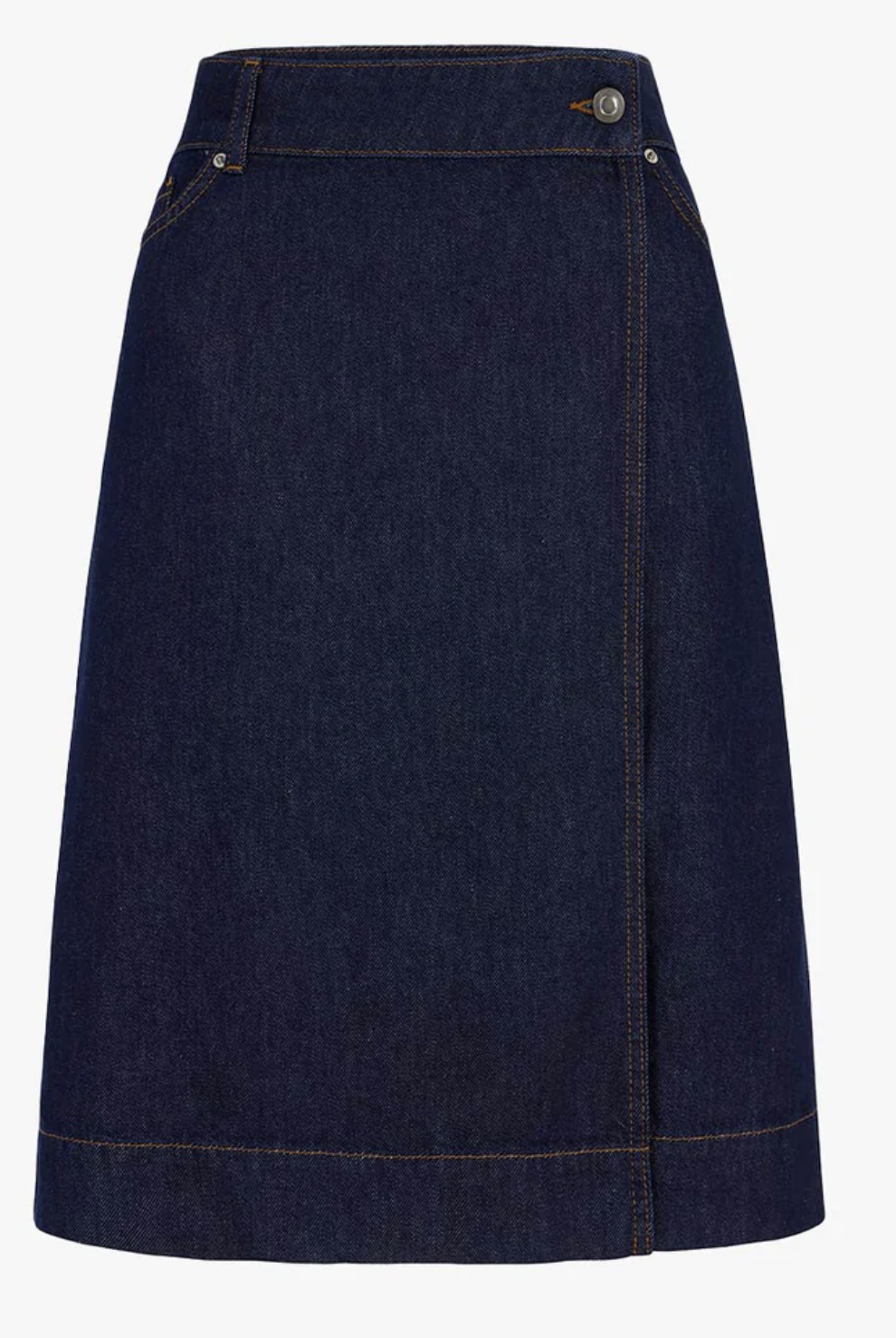 Hazel Knee Length Denim Skirt