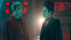 Michelle Yeoh looks at Sven Ruygrok in Star Trek: Section 31 