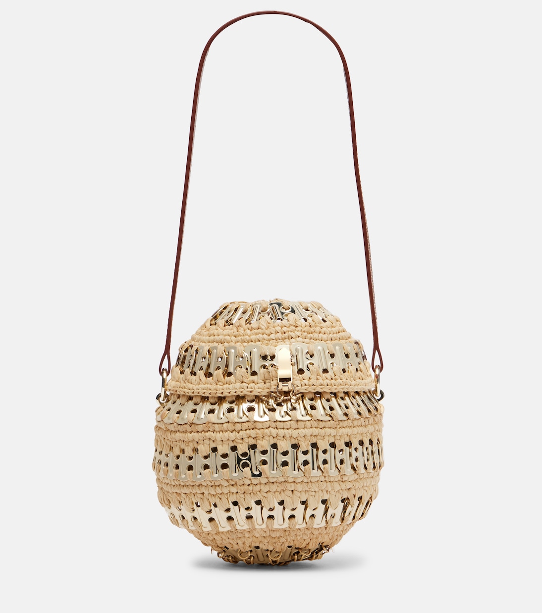 1969 Embellished Raffia Shoulder Bag