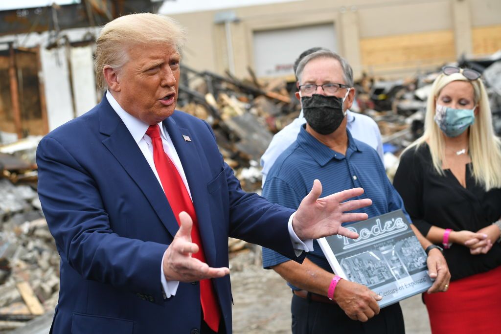 The owner of a destroyed Kenosha store refused to meet with Trump. So