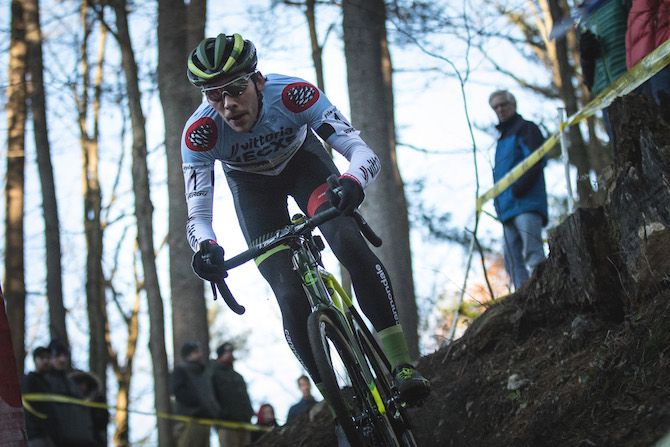 Curtis White picks his line on day 2 of the 2018 NohoCX