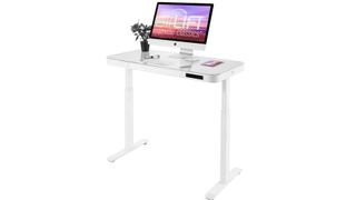Seville Classics AirLift Tempered Glass Electric Standing Desk review