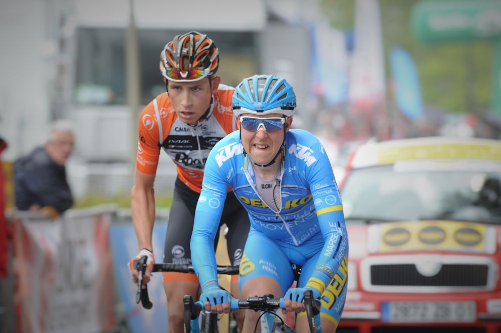 The breakaway in action during stage 1 at Circuit Cycliste Sarthe - Pays de la Loire