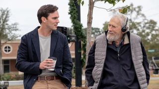 Nicholas Hoult and Clint Eastwood on set of Juror No. 2