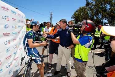 Francisco Ventoso on live TV after his win.