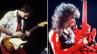 Adrian Belew (left) and Eddie Van Halen