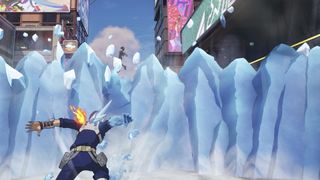 Todoroshi's Ice Wall being used in Fortnite