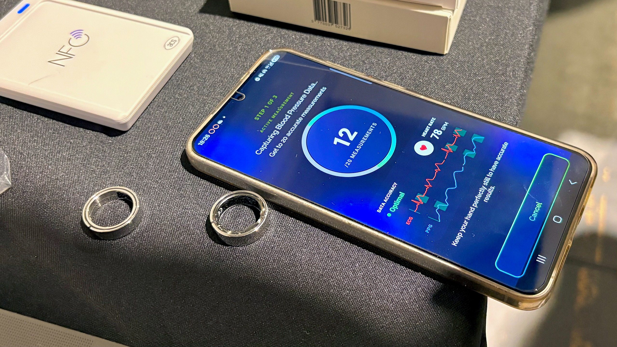 Close-up of the Circular Ring 3 Pro and Slim at the IFA show in Berlin, Germany