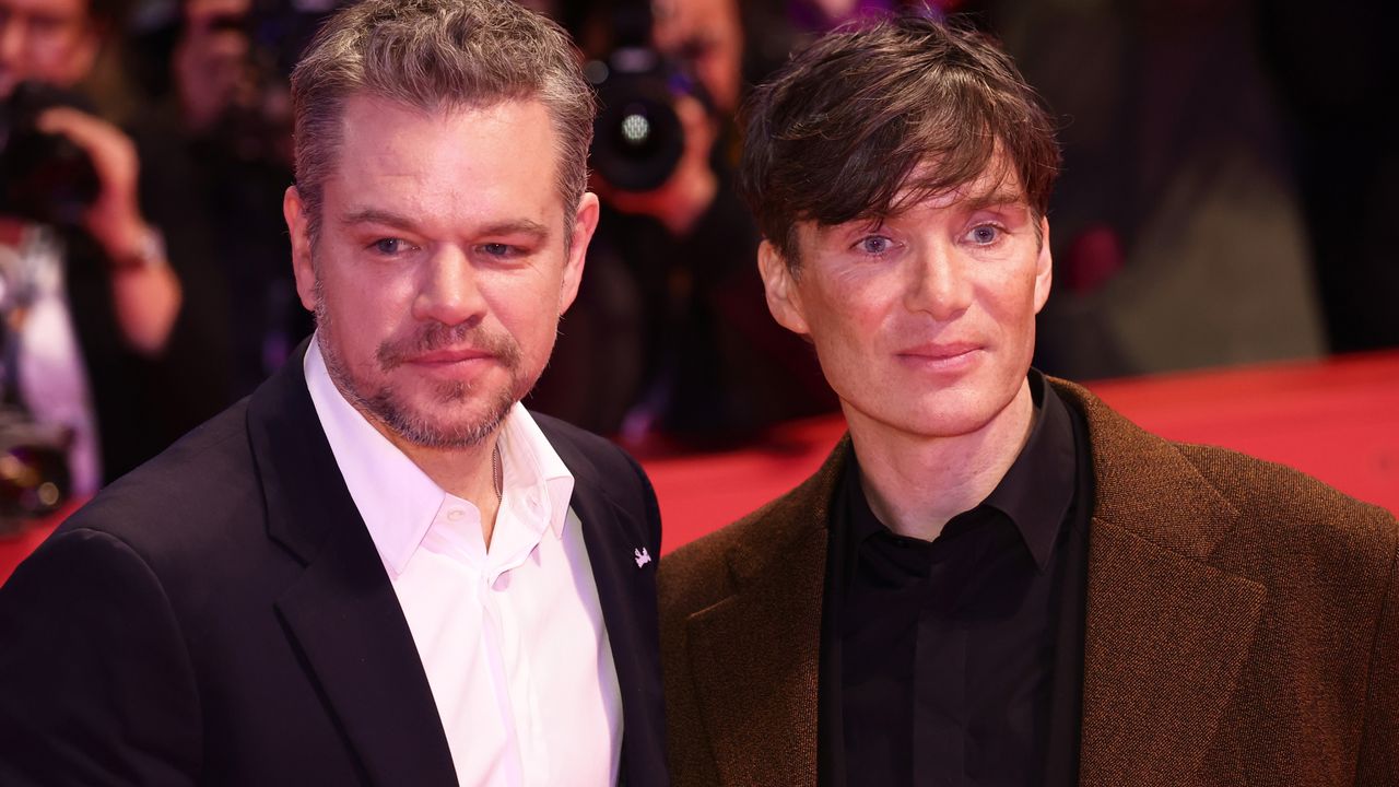 Matt Damon and Cillian Murphy attend the &quot;Small Things Like These&quot; premiere and Opening Red Carpet for the 74th Berlinale International Film Festival Berlin.