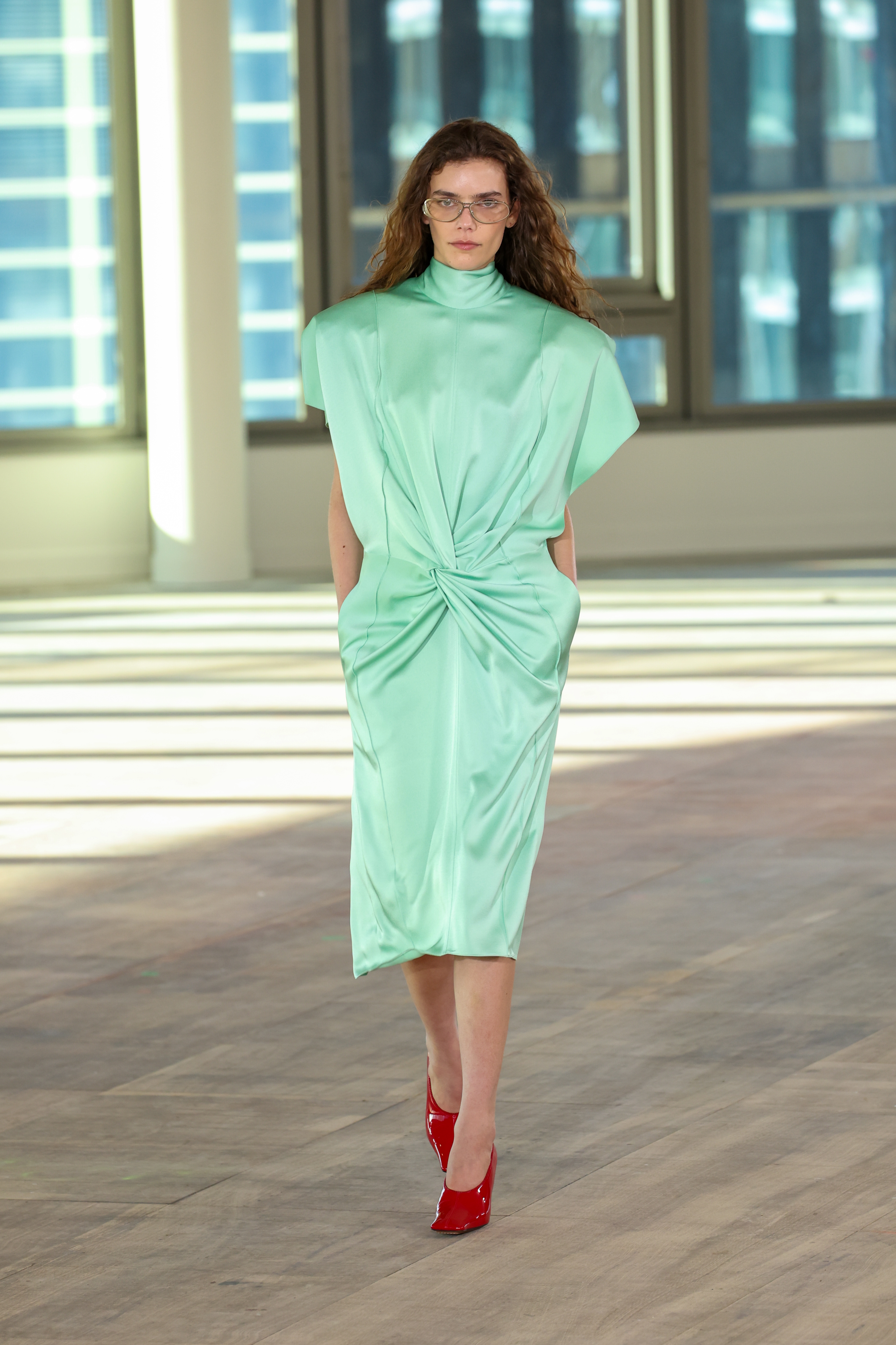 A model walks the runway during the Stella McCartney Womenswear Fall/Winter 2025-2026 show as part of Paris Fashion