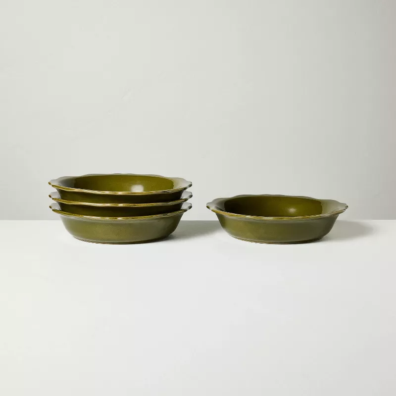 Set of 4 Carved Edge Pasta/grain Bowls - Hearth & Hand™ With Magnolia