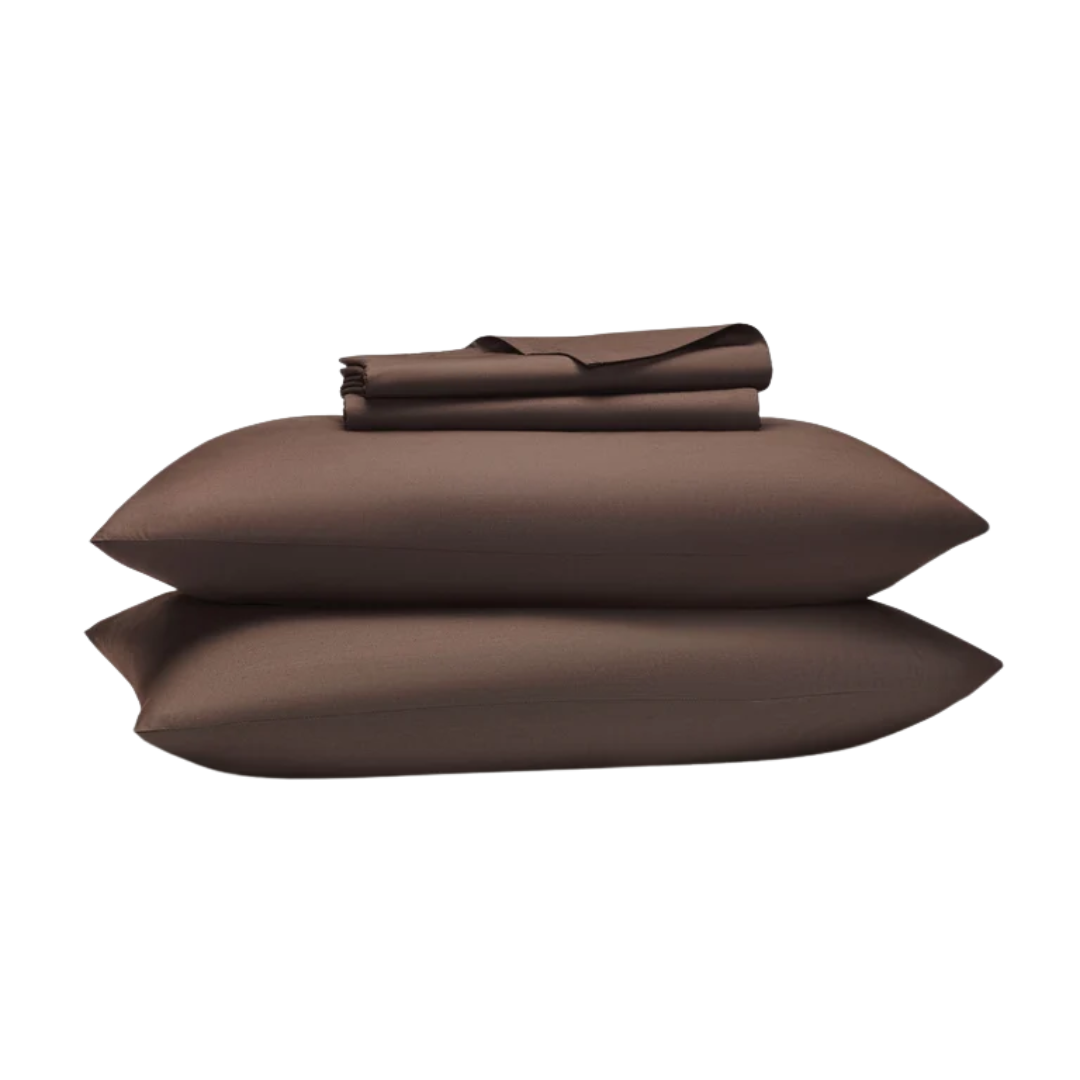 Brooklinen, Classic Percale Core Sheet Set in Bitter Chocolate