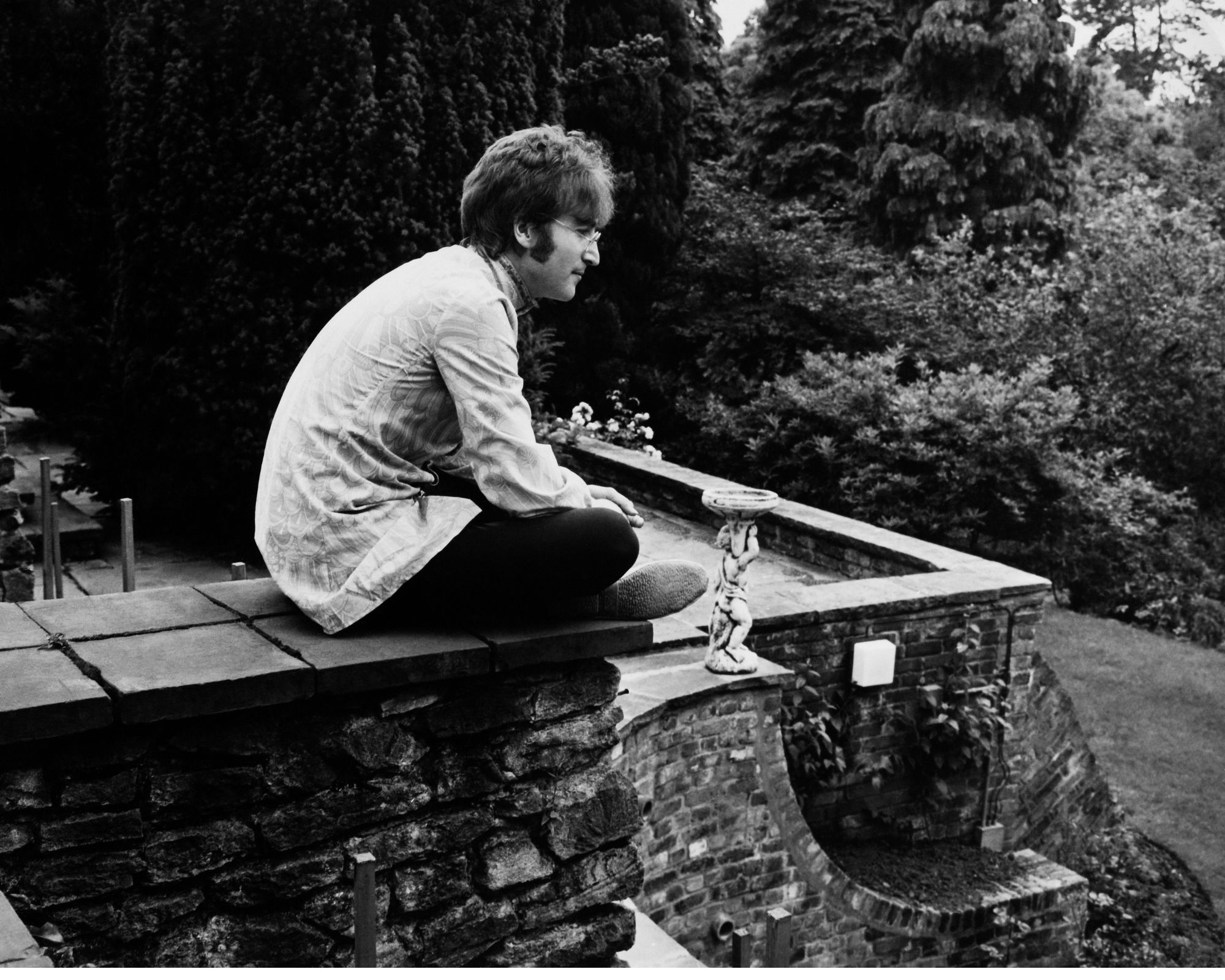 john lennon in his surrey backyard