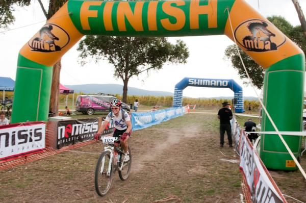 Heather Logie crossed the line wearing a smile and ready for a rest.