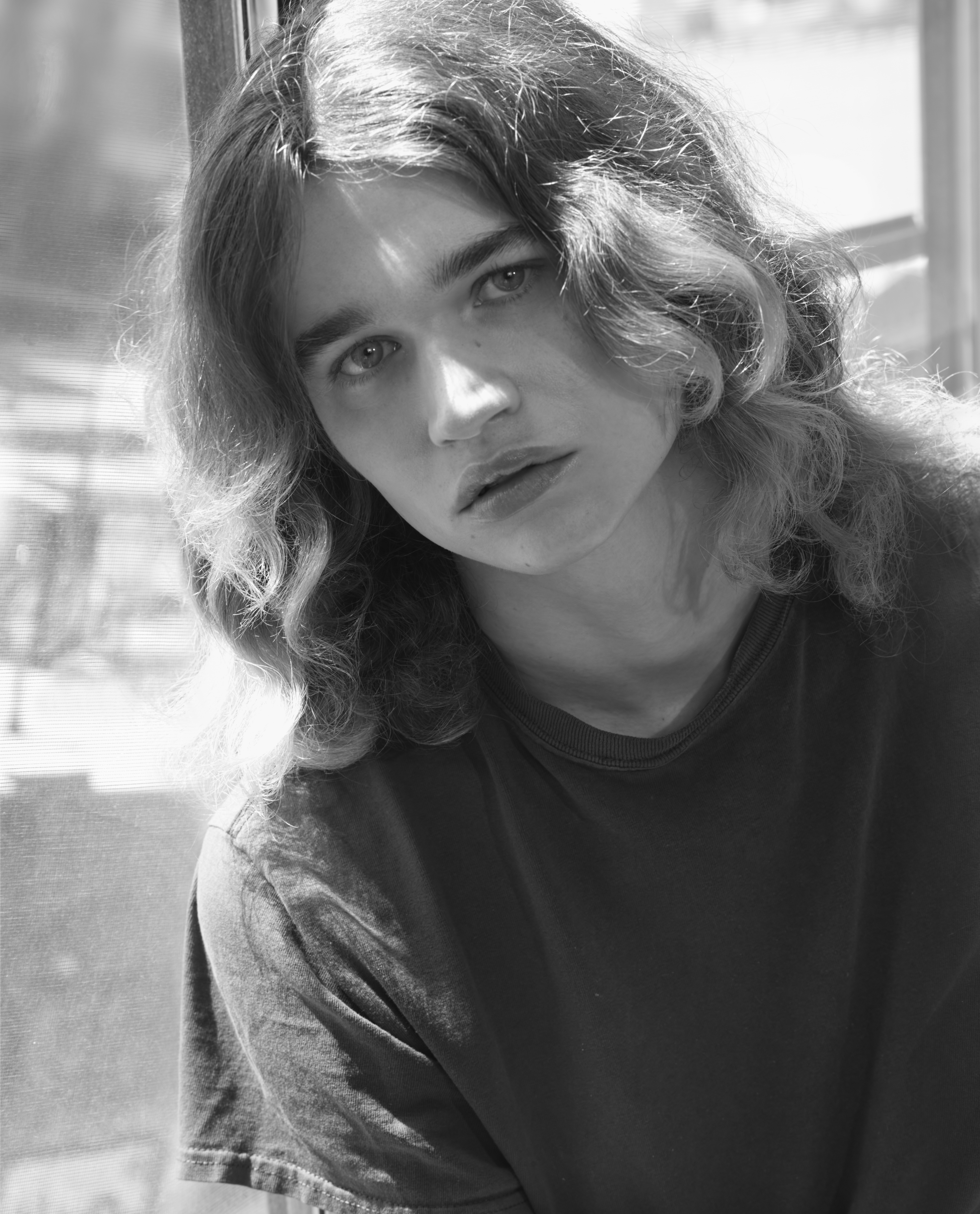 black and white portrait