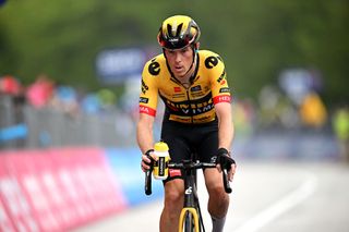 MONTE BONDONE ITALY MAY 23 Rohan Dennis of Australia and Team JumboVisma crosses the finish line during the 106th Giro dItalia 2023 Stage 16 a 203km stage from Sabbio Chiese to Monte Bondone 1642m UCIWT on May 23 2023 in Monte Bondone Italy Photo by Stuart FranklinGetty Images