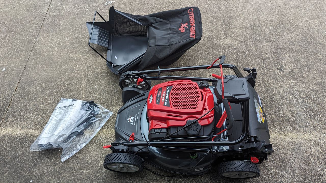 Troy-Bilt XP 21 in. 163 cc Briggs and Stratton ReadyStart Engine 3-in-1 Gas RWD Self Propelled TB310B Lawn Mower