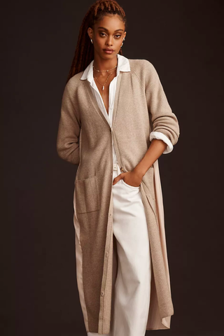 By Anthropologie Long Twofer Cardigan Sweater