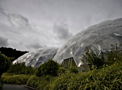 A close-up of the Eden Project - one of the best rainy day activities in Cornwall