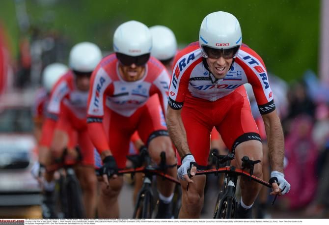 Katusha on the Belfast course