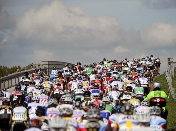 Riders on the approach to Thurles, Co. Tipperary, during the second stage of the 2012 An Post R&aacute;s.