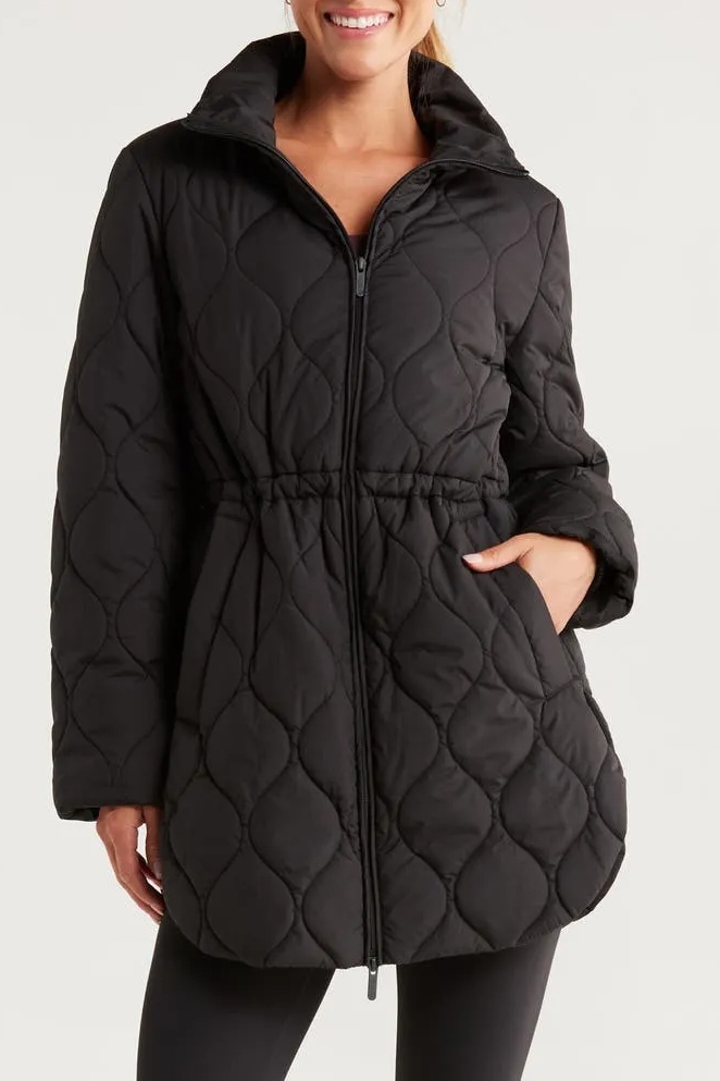 Zella, Skyline Longline Quilted Jacket (Was $169) 