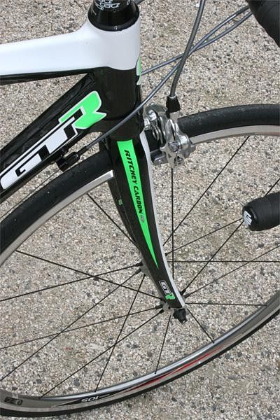 Neon graphics plus a Ritchey carbon fork.