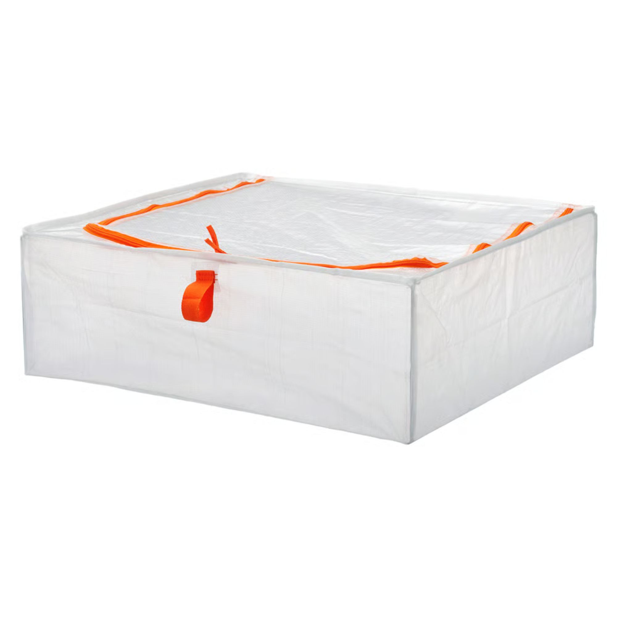 Clear IKEA P&amp;Auml;RKLA Storage case with orange zips