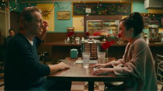 Lara Jean and her dad at the diner