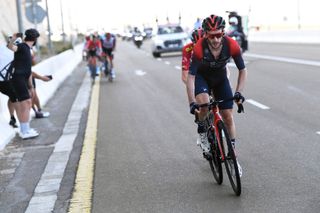 JEBEL HAFEET UNITED ARAB EMIRATES FEBRUARY 26 Adam Yates of United Kingdom and Team INEOS Grenadiers and Tadej Pogacar of Slovenia and UAE Team Emirates Red Leader Jersey attack during the 4th UAE Tour 2022 Stage 7 a 148km stage from Al Jahili Fort to Jebel Hafeet 1025m UAETour WorldTour on February 26 2022 in Jebel Hafeet United Arab Emirates Photo by Tim de WaeleGetty Images