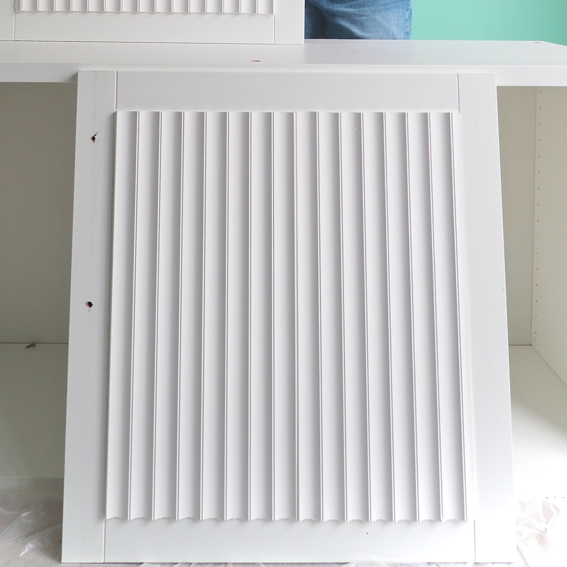 IKEA BESTA cabinet with DIY fluted panelling