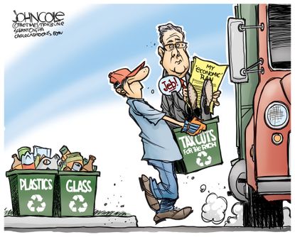 Politcal cartoon U.S. Jeb Bush economy
