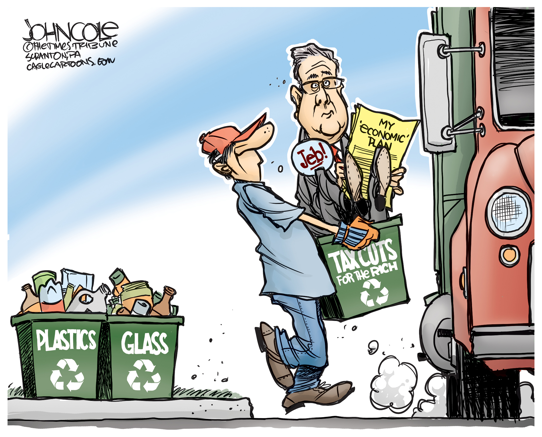 Politcal cartoon U.S. Jeb Bush economy | The Week