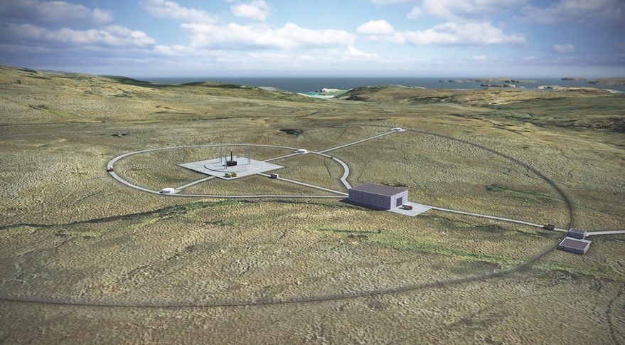 An illustration of the planned spaceport in Sutherland, Scotland, that will be used for vertically launched rockets.