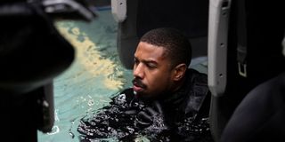 Michael B. Jordan in the water in Tom Clancy's Without Remorse