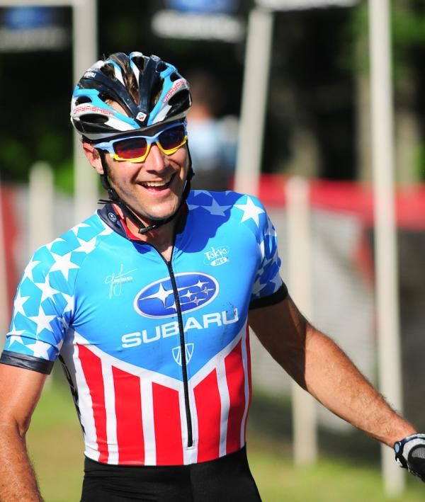 Jeremy Horgan-Kobelski (Subaru-Trek) is happy with the team's win today.