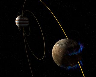 Ganymede's Magnetic Fields Illustration