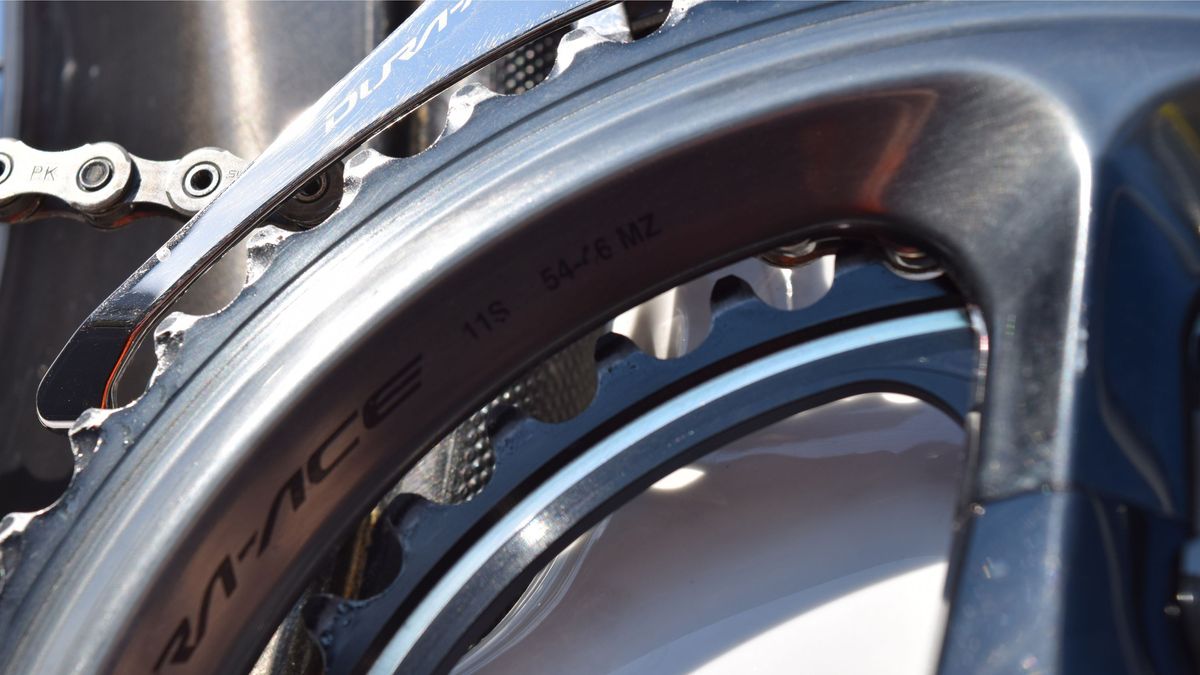 54-tooth chainrings were a common site at the start for the flat course from the Terneuzen in the Netherlands to Schoten in Belgium