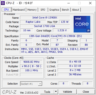Core i9-13900K 9GHz World Record