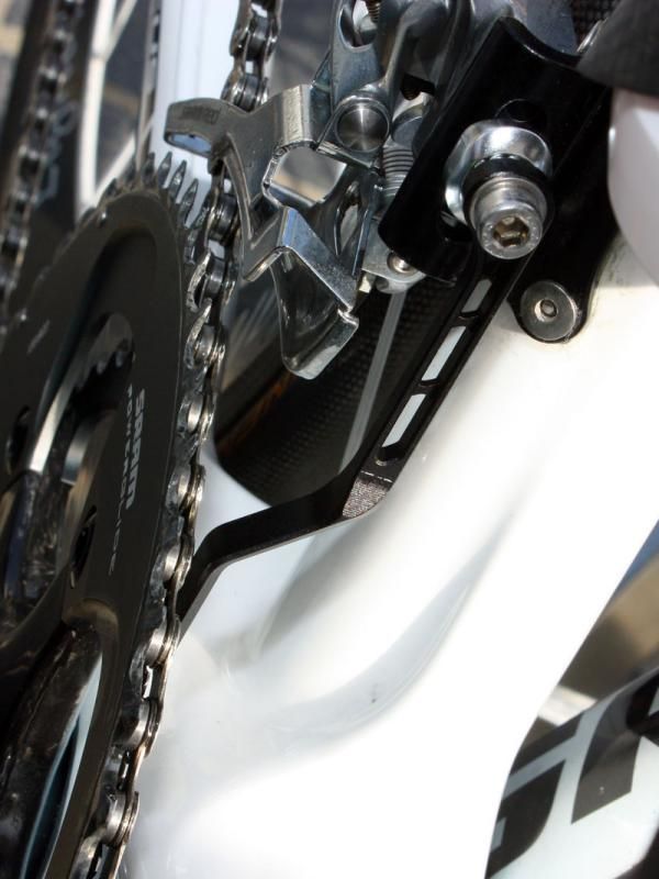We're not sure who makes the chain watchers on Milram's Focus Izalcos but it's similar to designs from AceCo and Rotor (not to mention the custom welded ones that pros have been running for years).