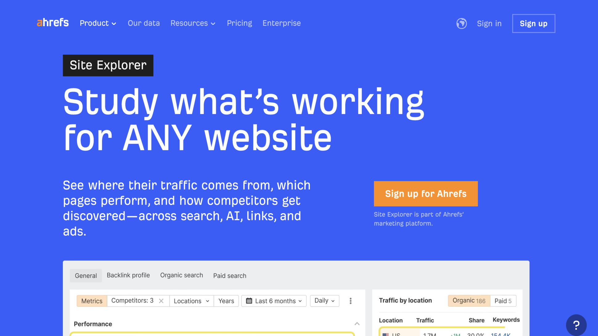 Ahrefs Site Explorer