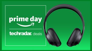 Bose Noise Cancelling Heaphones 700 on green background with Prime Day heading