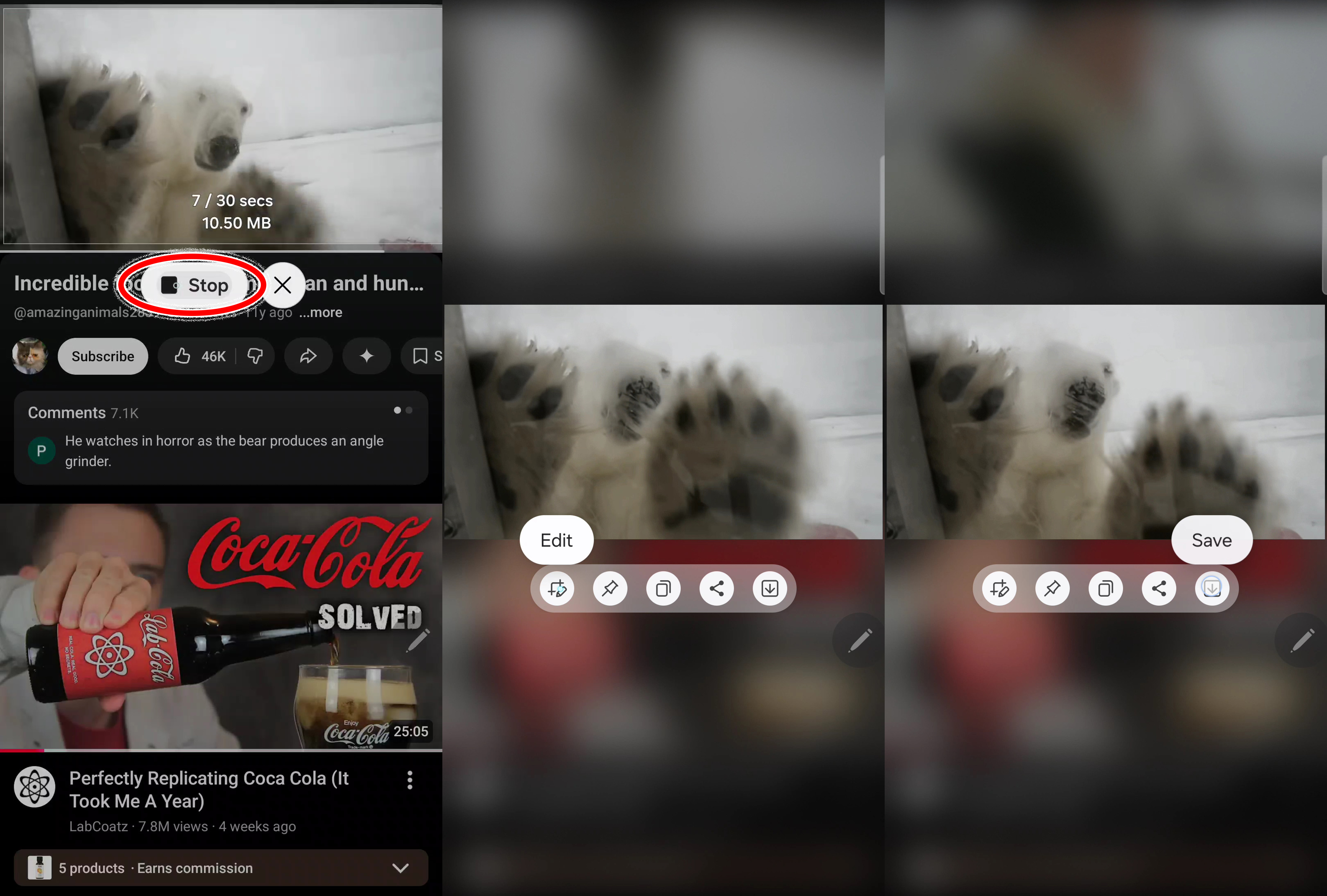 How to create a GIF from a YouTube video on a Samsung Galaxy S25 Ultra