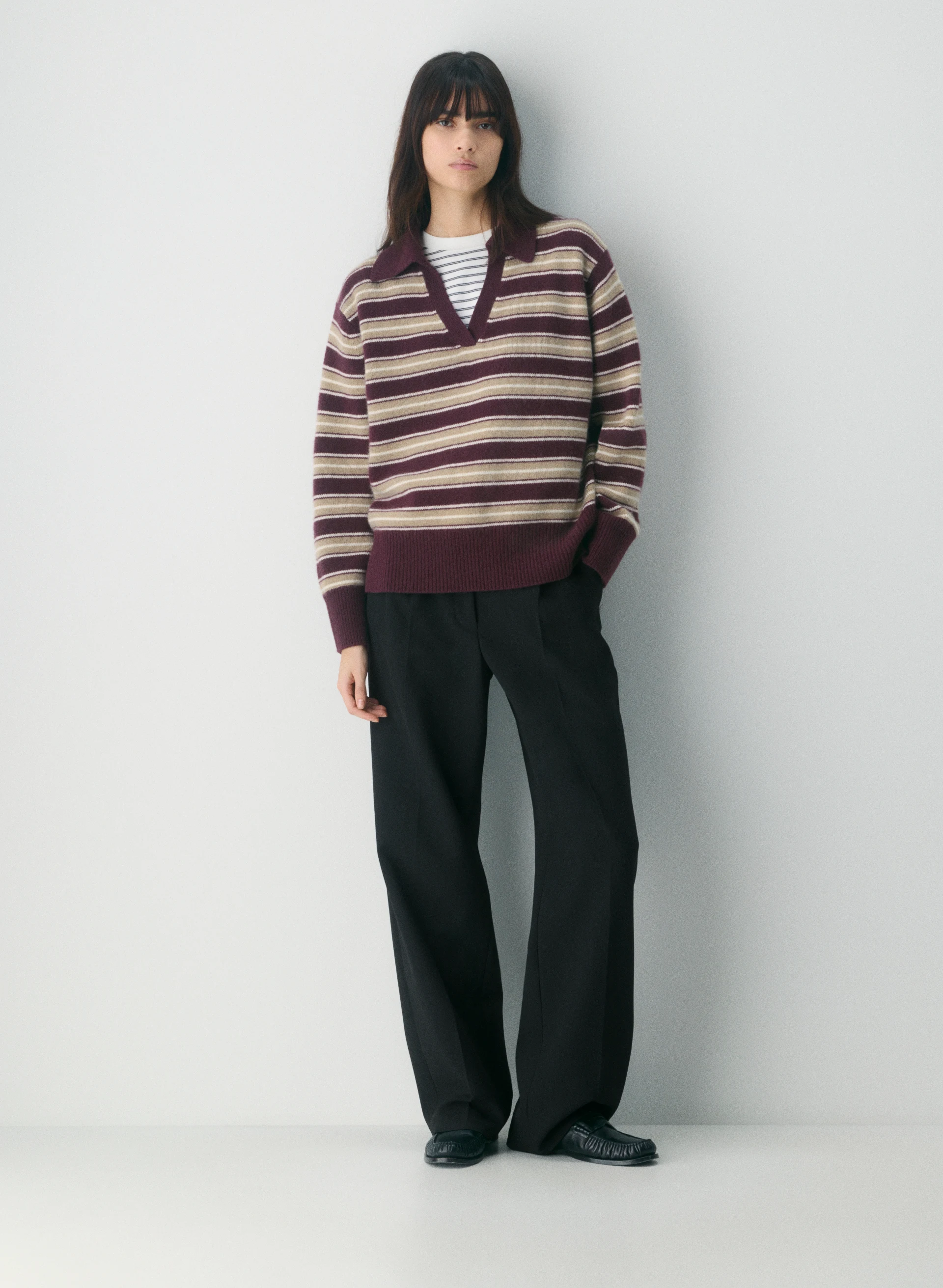 Plush Cashmere Oversized Polo Sweater