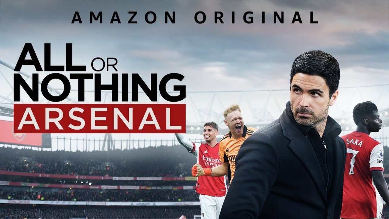 Kuvakaappaus All or Nothing: Arsenal -dokumenttisarjan julisteesta